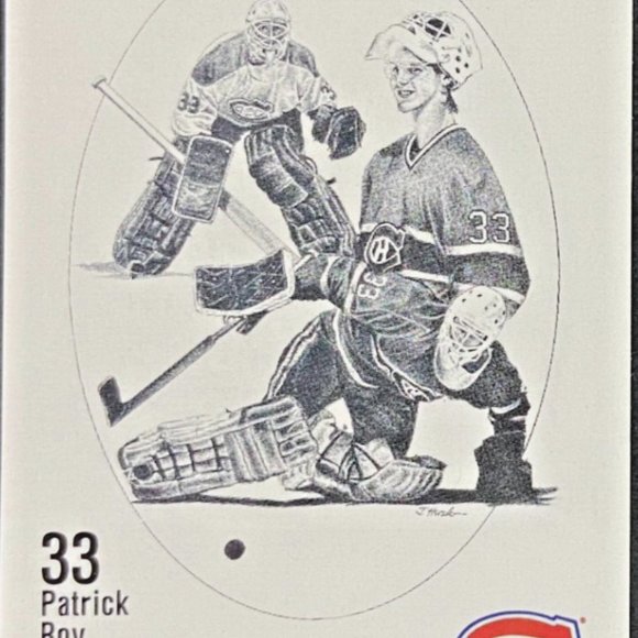 1986-87 Kraft Hockey Drawing Patrick Roy RC #61 pre graded: 9 - Picture 3 of 3